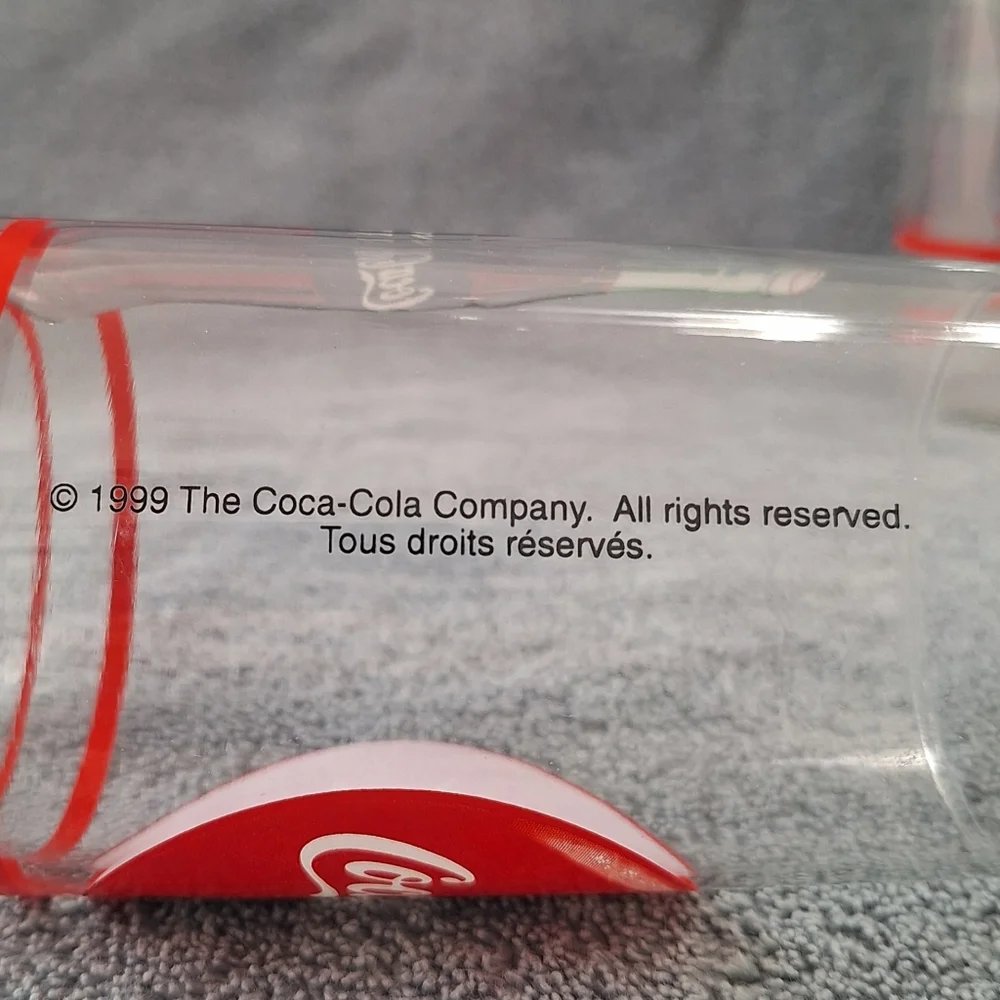 Vintage Coca-Cola 16 oz drinking glasses from 1999